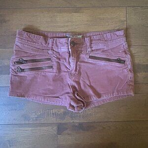 Free People - We the Free: corduroy shorts, orange-red, maroon color, size 27